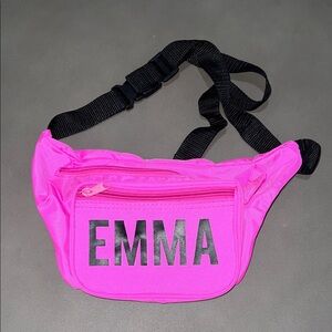 70s 80s 90s Hot Neon Pink Fanny Pack - Emma Personalized Customized